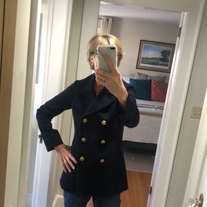 J. Crew Winter Navy Blue Pea Coat